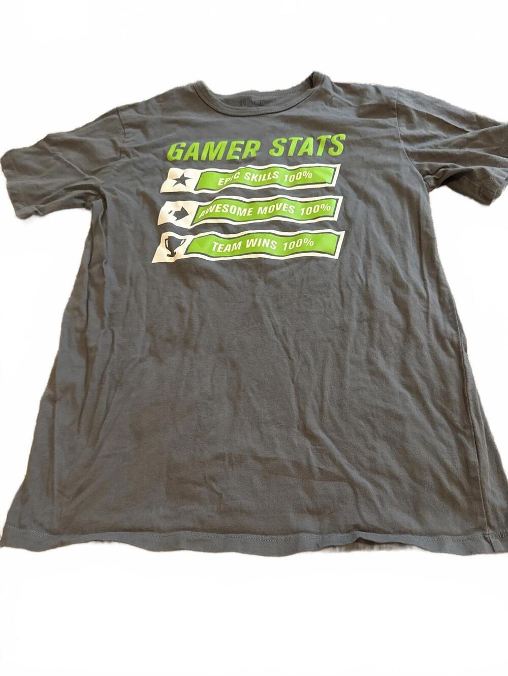 PLACE Boys Gray Gamer Stats Graphic Tee XXL